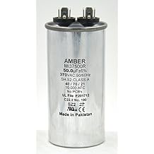 AMBER - 20 MFD 440 VAC - MI44200R - Round Single 20 MFD 440V - Motor Run HVAC Capacitor ; Works with All Brands: Lennox; RHEEM; Trane; Carrier; GENTAQ; Titan PRO; Dayton; PROLINE