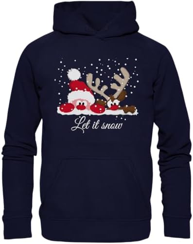 Generisch - Cool Christmas Motif, Let It Snow, Christmas Reindeer Santa Snow - Basic Unisex Hoodie
