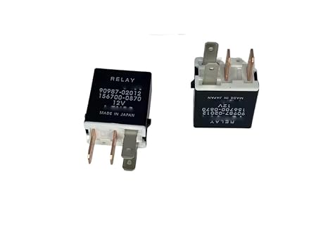 2 pcs new Relay 90987-02012 156700-0870 12V,Sealed in its Box.