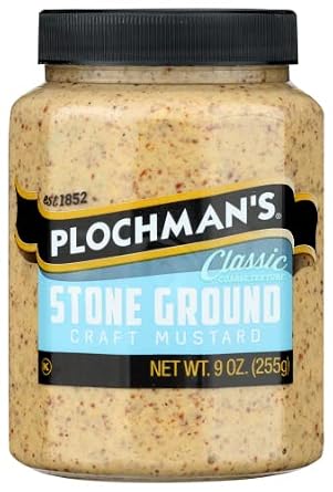 Plochman's Premium Mustard Natural Stone Ground 9 Oz(Pack of 3)