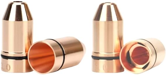 DMK Bullet Model Laser Cutting Copper Chromed Nozzle D10.5 H22 0.8-5.0mm For Raytools BT210S DNE Laser Cut Machine Lock Nut 0.75 0.8 (Double, 0.8mm)