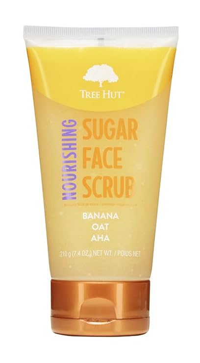 Tree Hut Nourishing Banana & Oat Face Scrub | Deep Cleans Pores to Remove Dead Skin & Impurities | Nourishing Essential Body Care | 7.4 fl oz.
