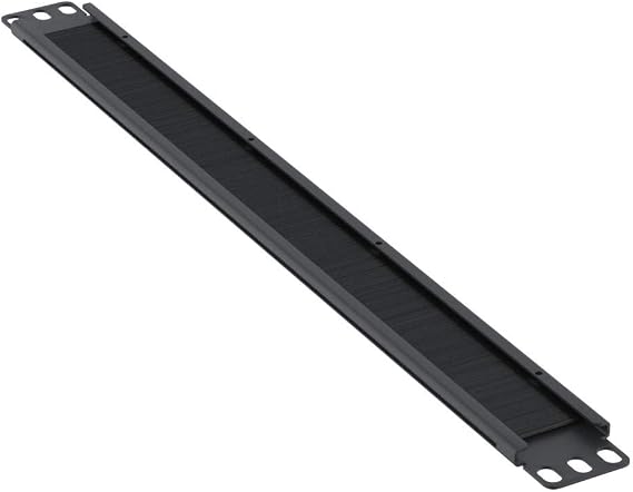1U Brush Panel 19 Horizontal Grommet Strip Server Rack Cable Management Panel by CableRack