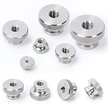10Pcs M3 Knurled Thumb Nuts Assortment Kit, 304 Stainless Steel Knurled Round Knobs Fasteners Hand Screw Nuts for 3D Printers Parts