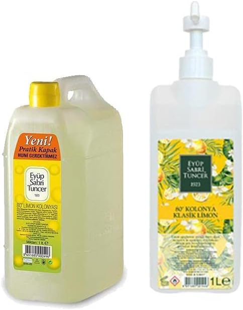 Eyüp Sabri Tuncer Klasik Limon Kolonyası Sprey Başlıklı ve Yedek Şişe 1 litre
