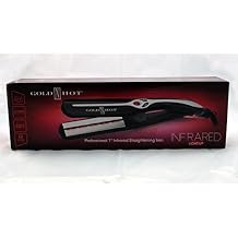 Gold 'n Hot Professional Far Infrared Light-Up Ceramic Straightening Iron, 1 Inch, 1.055 Ounce