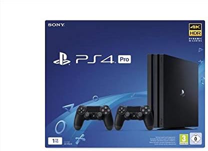 Consola Sony Playstation Ps4 Pro Jet Black - 1 Tb + 2 Controles Dualshock