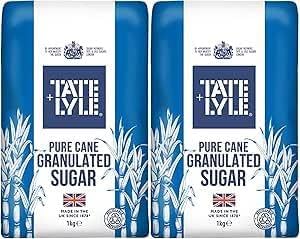 Granulated Sugar 1kg (Pack of 2) | Pure Cane Sugar for Baking, Cooking & Beverages | Perfect for Everyday Use | Packed by Saras Foods UK