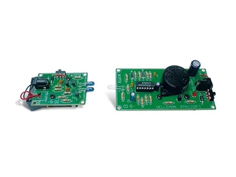Velleman MK120 Infrared Motion Sensor Light Barrier Kit with 9V Battery Holder, Announce Visitors, Warn Against Burglars