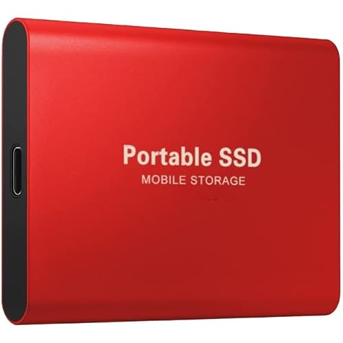 LOGANZ External SSD 30TB 16T 14T 12T 10T 8T New Upgrade External SSD 4T 2T 1T 500GB 250GB Portable SSD Fast Transfer CXYA 2TB, Red