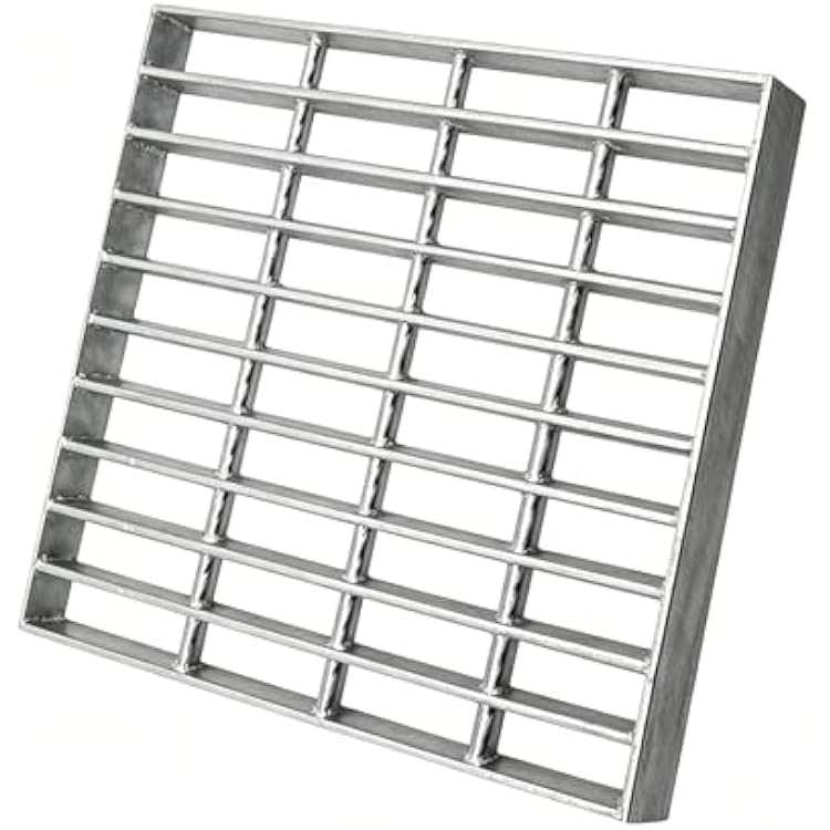 mopam Galvanized Steel Drain Grate 16 X 16 Outdoor Heavy Duty Drain Cover B125 Class Metal Sewer Grate Steel Grates for Driveway Patios Garage Concrete Floor
