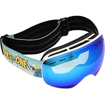 MDXONE kids ski snowboard Goggles toddlers boys girls youth Anti UV Anti Slip Anti-Fog age 3-14 -YETI graphics