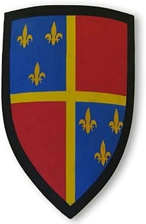 NauticalMart Medieval Fleur Shield - Wooden