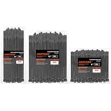 Zip Ties Assorted Size,8+12+14 Inch V-Shaped Toothed Double Sided Toothed,100 LBS Tensile Strength Heavy Duty Cable Wire Ties More Durable Nylon Tie Wraps for Indoor Outdoor(1000 Pack)