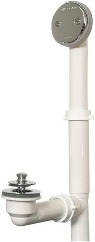 Watco Manufacturing 500-LT-PVC-CP 1.5-Inch PVC Piping Lift and Turn Tubular Plastic Drain Waste and Overflow Kit, Chrome Plated