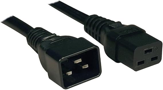 Tripp Lite Heavy-Duty Computer Power Extension Cord for Servers and Computers 15A, 14AWG (IEC-320-C19 to IEC-320-C20) 6 Feet / 1.83 Meters, Male-to-Female, Black