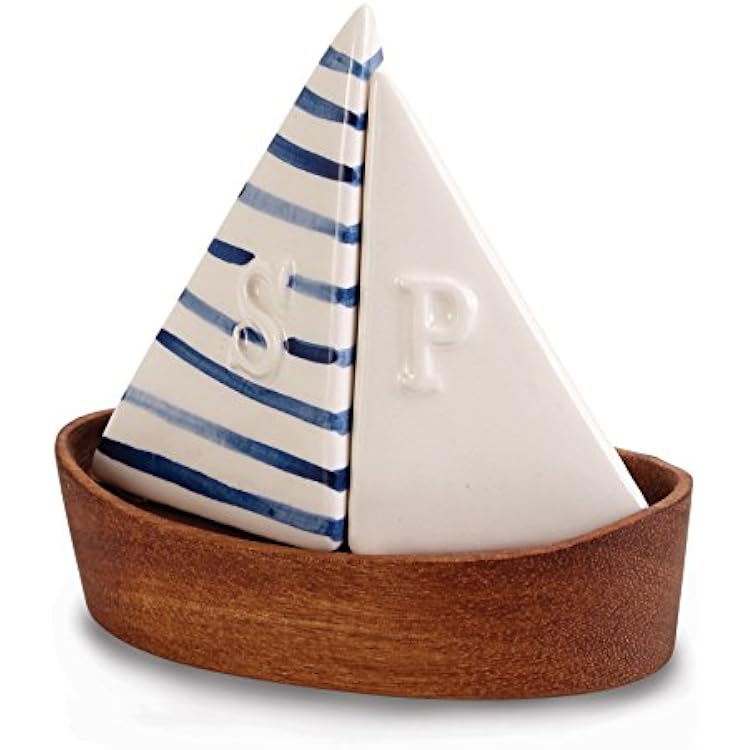 Mud Pie Sailboat Salt and Pepper Shaker