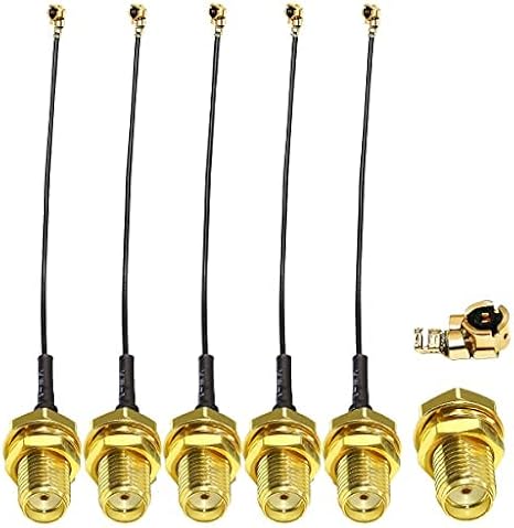 TUOLNK 5pcs 6" IPX/UFL to SMA Extension Cord Antenna WiFi Pigtail Cable for SMA Female to IPX Mini PCI RF Adapter Cable 1.13mm IPX to SMA Female RF Pigtail WiFi Antenna Extension Cable
