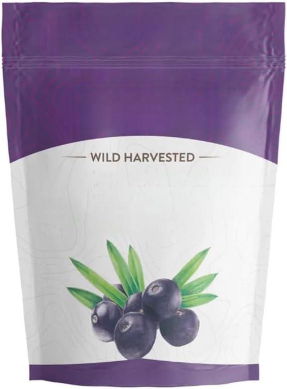 Premium Acai Berry Powder - No Sugar & Additives - Great Flavor for Smoothies and Beverages - Non-GMO, Gluten-Free（1PCS）