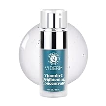 VI Derm Vitamin C Brightening Concentrate Age-Defying Face Formula with 10% THD Ascorbate, Support for Dark Spots, Uneven Skin Tone, Hyperpigmentation, Fine Lines and Dullness 1 Fl Oz / 30 mL