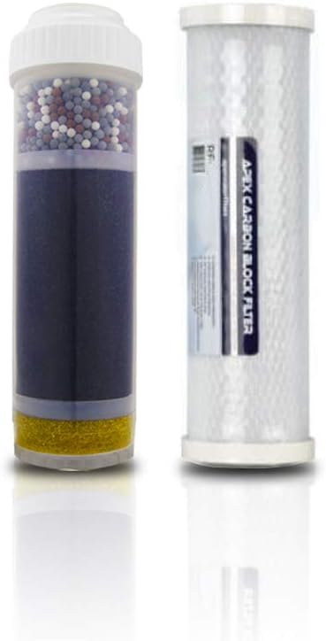 APEX EXPRT RF-2050 and RF-1010 2"x10" Alkaline Home Water Filter Cartridge System for Reverse Osmosis, Carbon, Charcoal, Sediments Remineralization Water Filter, Water Mineralizer for ph Balance