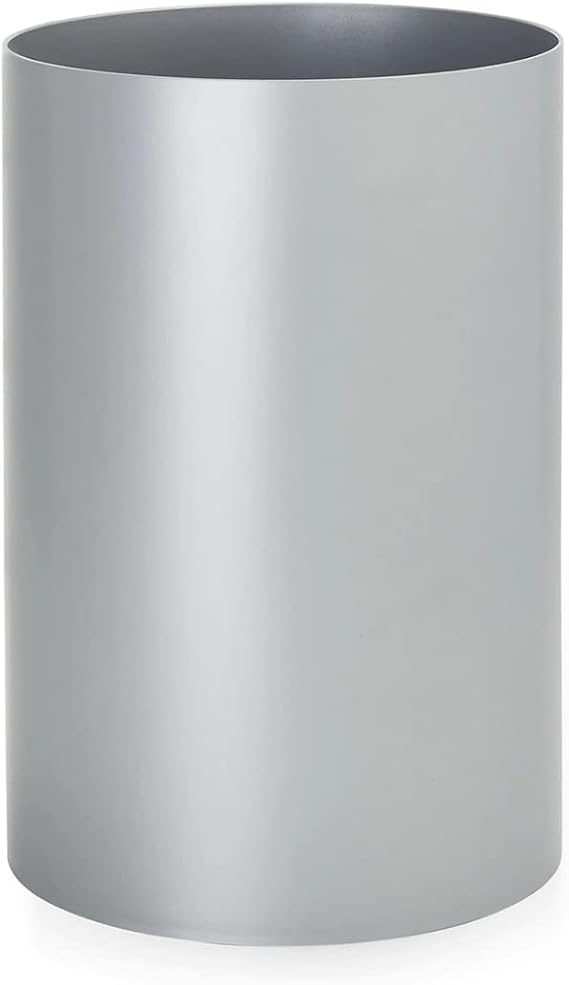Kartell Waste Paper Bin Plastic Silver 25 x 25 x 38 cm