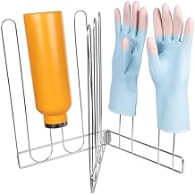 Kitchen Glove Holder,Glove Dryer Rack,Reusable Storage Bags Rack,Water Bottle Drying Rack for Mugs, 3-in-1 Multi-Functional Holder Kitchen Organization