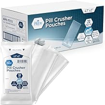 MED PRIDE Pill Crusher 4.7x2'' Pouches Pack of 1000 Disposable Medicine Crushers Medical Grade Clear Tablet Crushing Bags for Easy Consumption with Zero Waste