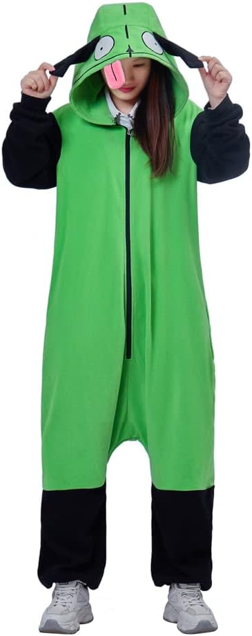 LoliMiss Gir Invader Cosplay Zim Hoodie Jacket Alien Costume Halloween Outfit