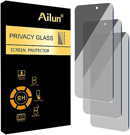 Ailun Privacy Screen Protector for iPhone 16  iPhone 15  iPhone 15 Pro [6.1 Inch] 3 Pack Anti Spy Private Tempered Glass Anti-Scratch Case Friendly [3 Pack][Not for iPhone 16 Pro 6.3 inch]