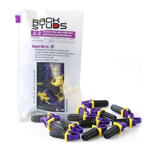 P20 Series II - Server Rack Screws 20-Pack | Cage Nut Replacement Purple 3.2mm0.126 | A Faster, Easier Solution for Rack mounting Gear in 19 Racks with Square Punched Vertical Rails