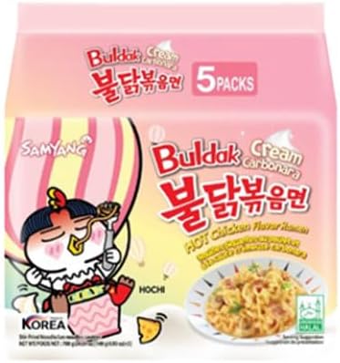 SAMYANG Buldak Carbonara Cream Ramen Noodle 130 gr X5 ADET