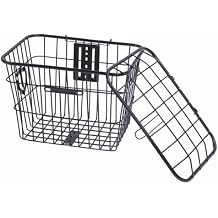 Large Capacity Bike Basket with Lid, Metal Bike Rear Storage Basket for Bags, Food, Vegetable, Suitable for Electric Bikes and