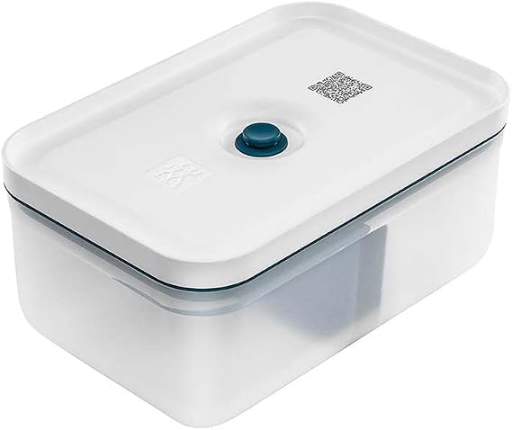 Zwilling Fresh & Save Vakumlu Yemek Taşıma Kabı, L, Plastik, Yari Şeffaf-Akdeniz Mavisi