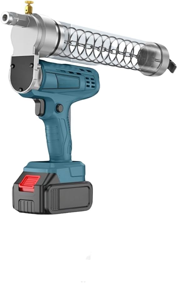 Electric Grease Gun, High Speed Grease Injection, Maximum Flow Rate, 6.9 oz 170 g / Min, Electric Tool Kit, Grease Coupler, Nozzle, 23.6 inches 60 cm Hose, Battery, Tool Box 2 Batteries 10 PiAI