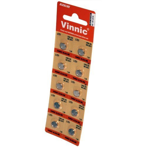 Vinnic 10 x Size LR58 V362 362 AG11 L721 Alkaline Watch Battery
