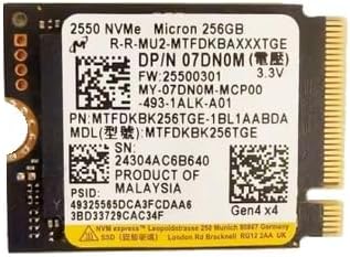 Oemgenuine OEM Micron 256GB M.2 PCI-e GEN4 NVME SSD Internal Solid State Drive 30mm 2230 Form Factor M Key Steam Deck