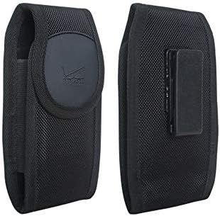 Verizon Wireless Rugged Nylon Pouch w Revolving Belt Clip for iPhone 6, iPhone 6 Plus, Galaxy NOTE 4, NOTE 5, S6, S6 EDGE, S7, S7 EDGE, Motorola Droid Turbo 2 & Most Large Smartphones