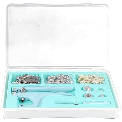 Grommet Eyelet Plier Set, 12 inch 3 Colors 150 Sets Grommet Kit Metal Eyelets Hole Punch Pliers Kit with Storage Box for Leather, Shoes, Fabric, Belts 12 inch