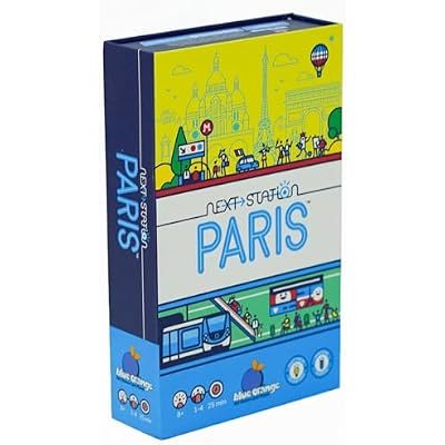 Blue Orange Next Station Paris - Fun Flip and Write Train Route-Building Game Set in Paris, Kids Teens Adults Family Couples Solo Play Game Nights, 1-4 Players, Ages 8