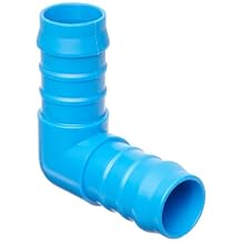 Tefen Nylon 66 Hose Fitting, 90 Degree Elbow, Blue, 8 mm Hose ID (Pack of 10)