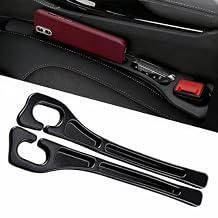 KUWSEIY 2 Pack Car Seat Gap Filler, No-Drop Seat Side Gap Seam Filler Organizer with Phone Holder, Universal Fit Fill The Gap Between Seat and Console, Auto Accessories for SUV Truck Sedan