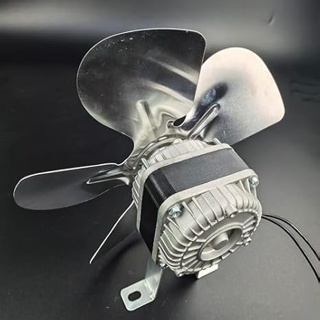 Condenser Fan AC Motor YZF10-20 and 2.83Inch High Steel Bracket and 9Inch Fan Blade Three-piece Set 3-piece Set Combination