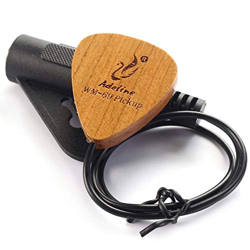 Adeline Ukulele pickup transducer, Its suitable for Classical Acoustic Guitar Violin Viola Banjo Mandolin Ukulele Uke Cello, can eq the sound with placement front,side,back etc. Heart