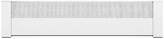 Basic Series 3 ft (36 in) Galvanized Steel Slip-On Baseboard Heater Cover + Left & Right Endcaps, Rust Resistant, White, for Hydronic Hot-Water Systems