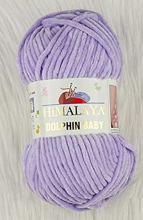 Himalaya Dolphin Baby Yarn 5 pcs 5x100 Gram, Baby Wool, 500 Gram (17,63 oz) Wool Super Bulky Baby Blanket Yarn 655 yds (600m) Velvet Yarn, Himalaya Yarn, Baby Yarn, Crochet Yarn Velvet Yarn (80305)