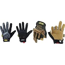 Mechanix Wear: M-Pact Tactical Work Gloves (Medium, Black) M-Pact Leather Framer Work Gloves (Medium, Brown/Black)