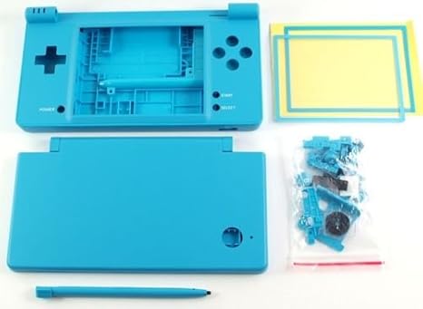 Replacement Full Housing Case Cover Shell with Buttons Kit Parts for DSi NDSi Console - Blue