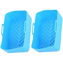Silicone Air Fryer Pot Non-stick Reusable Baking Pan Hand Basket Air Fryer Grill Pot for Kitchen Appliances