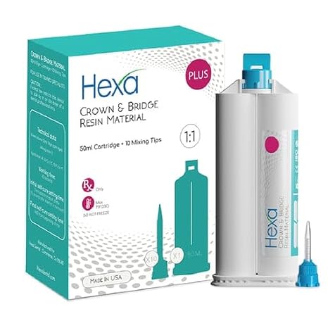 HT-2006 Hexa Temp Crown & Bridge Resin Material Self Cure 1:1 Bleach 50mL